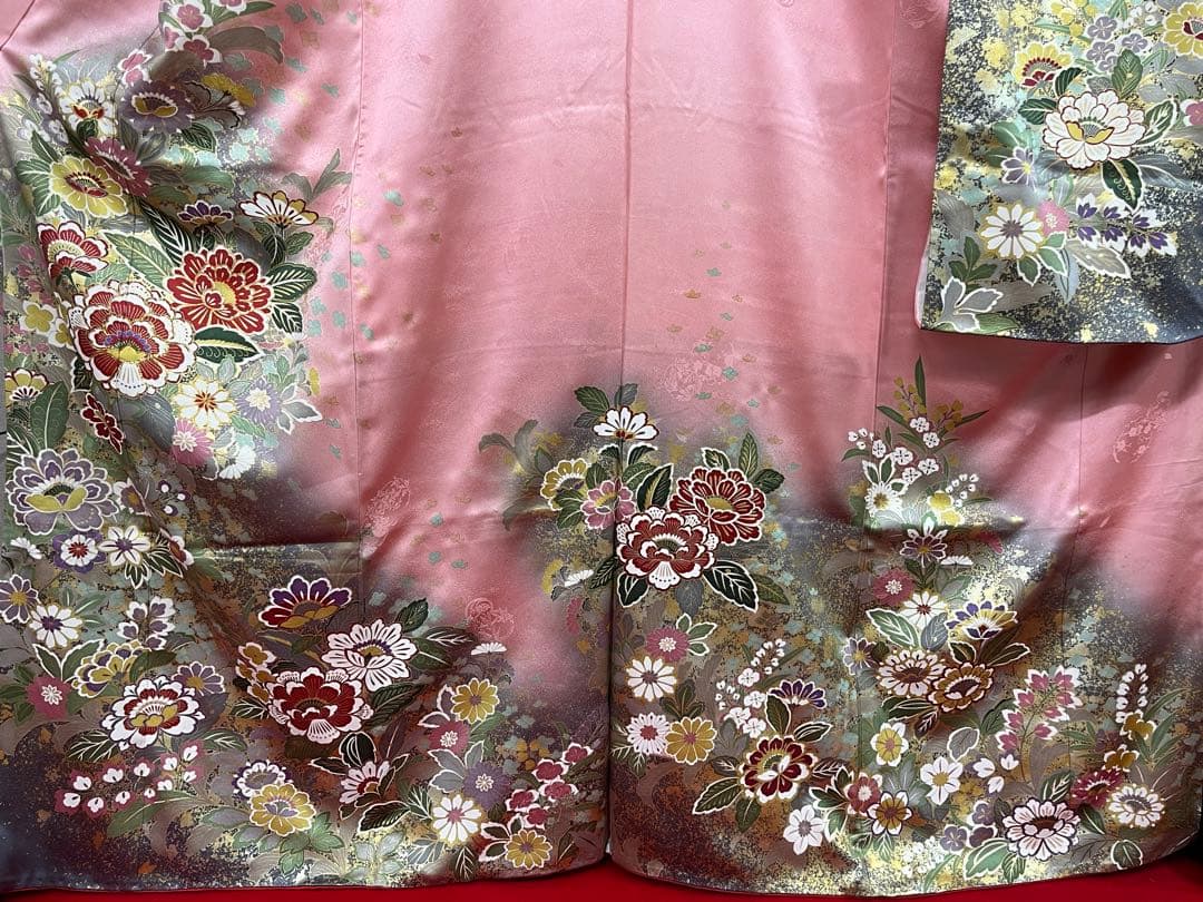 中古★振袖★仕立て上がり　NO.B11 ピンク色　成人式　結婚式