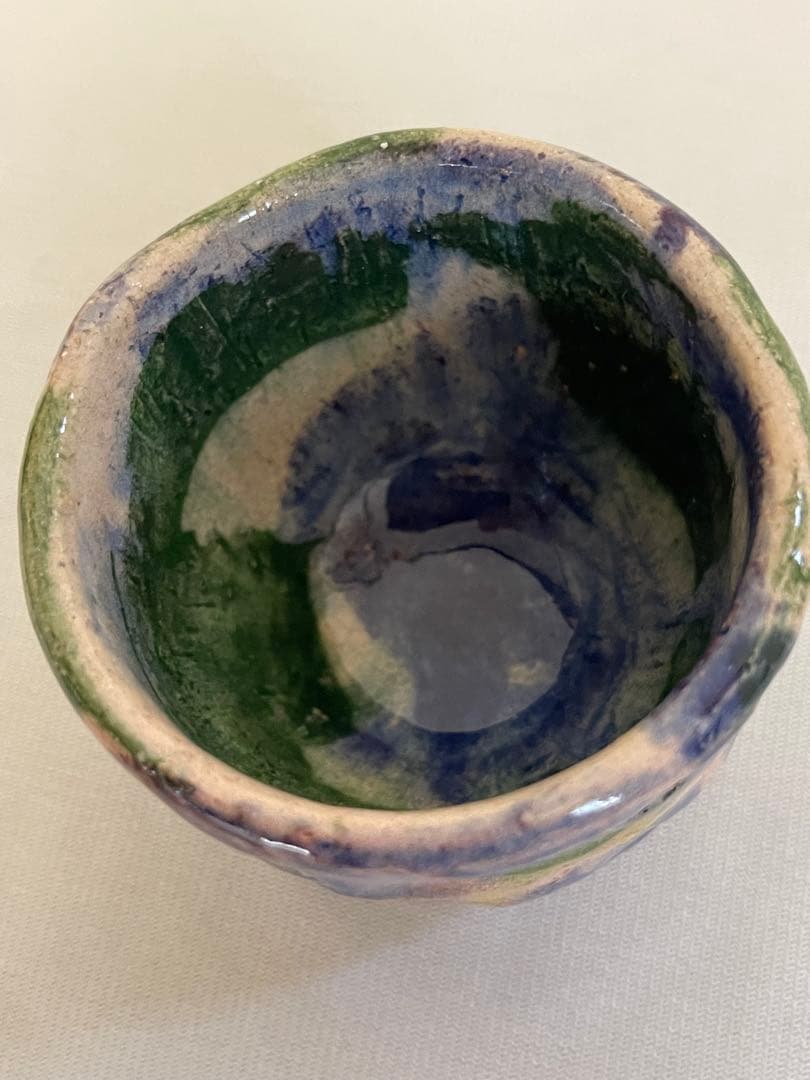 出口王仁三郎　ぐい呑み　茶碗　耀盌ようわん 口径6.9cm 高さ6.2cm