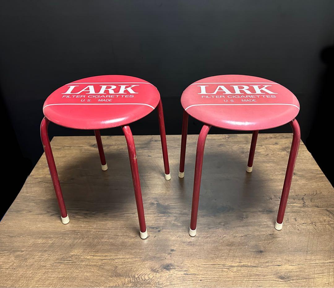 昭和レトロ レアヴィンテージ　LARK 丸椅子 スタッキングスツール 2脚セット