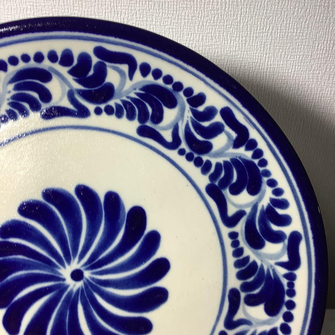 値下げ　メキシコ　プエブラのタラベラ焼　飾り皿