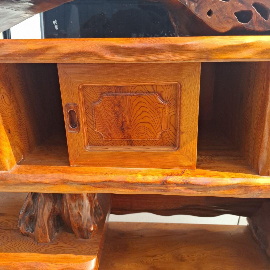 屋久杉輪切り飾り棚