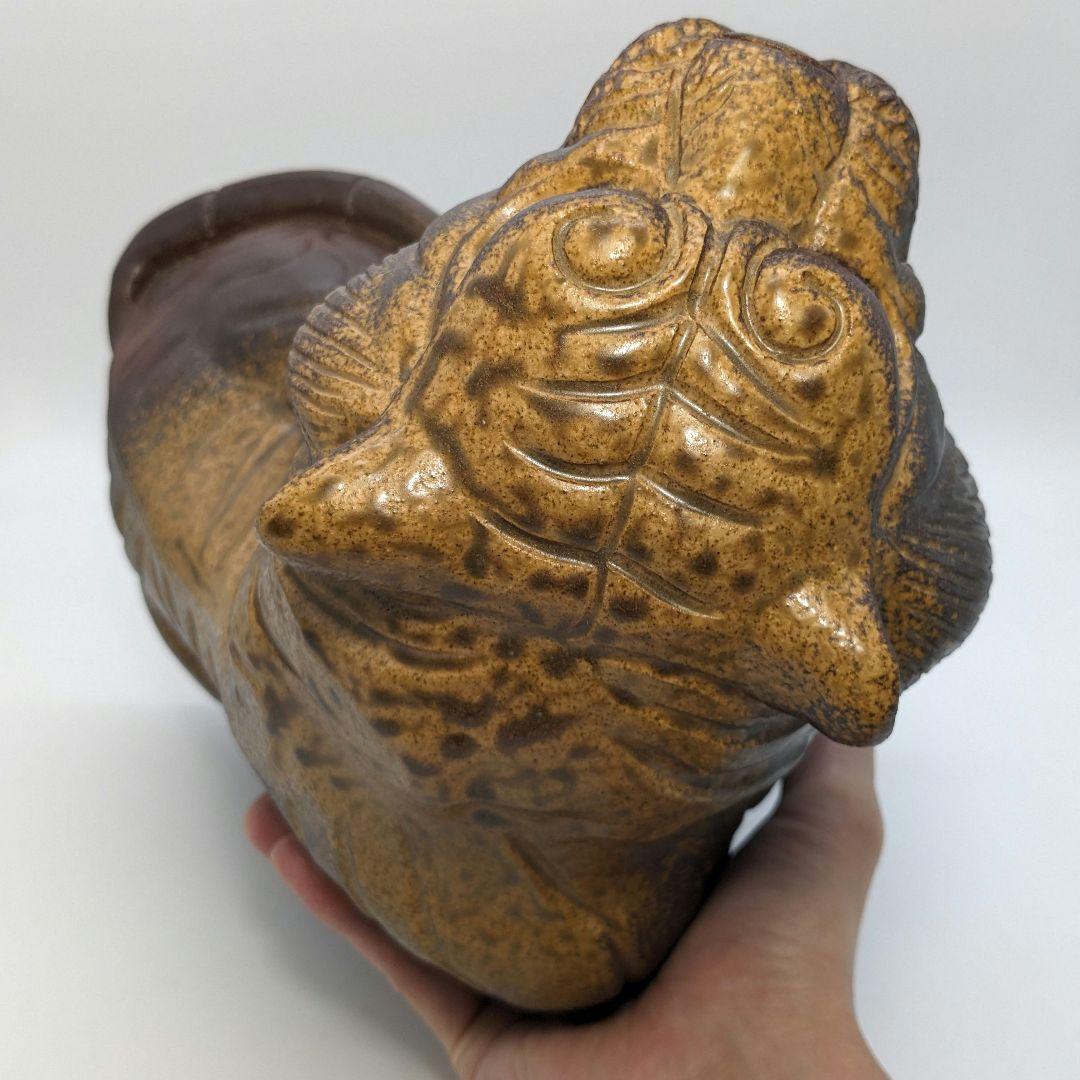 吉延英秀 備前焼 寅置物 虎 トラ Tiger 細工物 縁起物 魔除け 厄除け