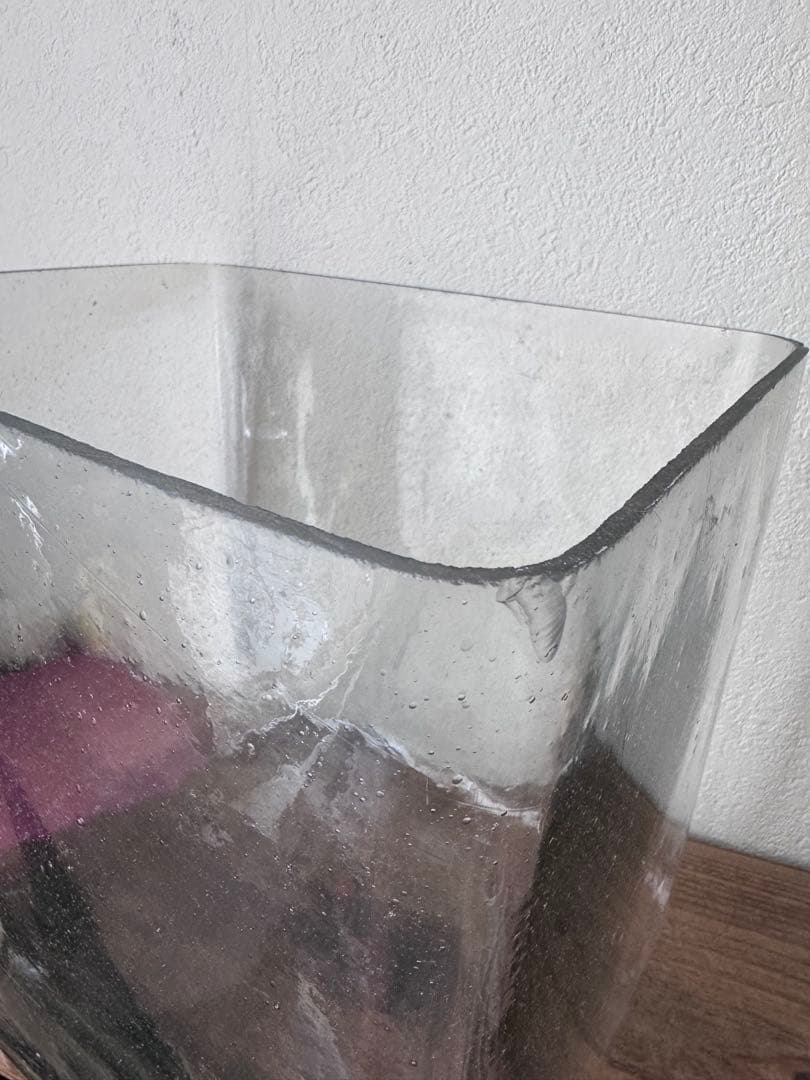 水槽　ガラス　気泡ガラス　昭和初期　ガラス　花器　テラリウム