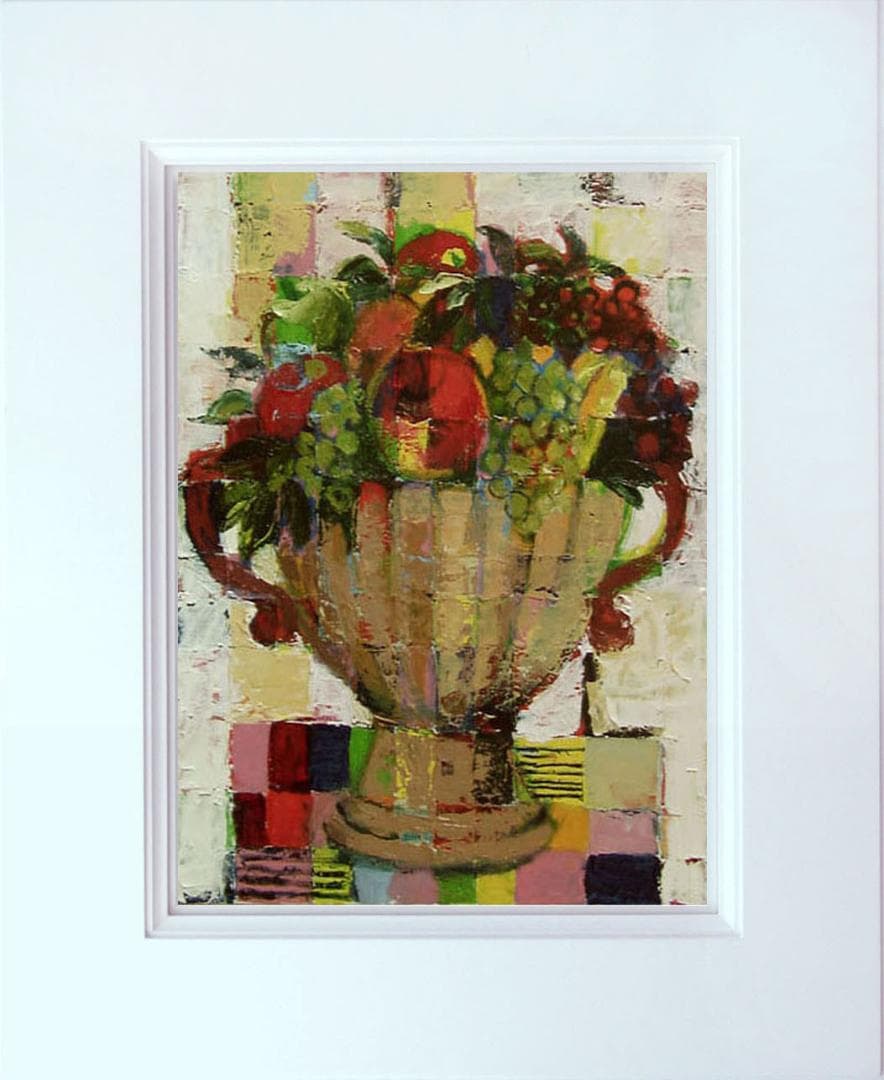 油絵 菅家令子 絵 絵画 インテリア uF6-113002 静物 果物