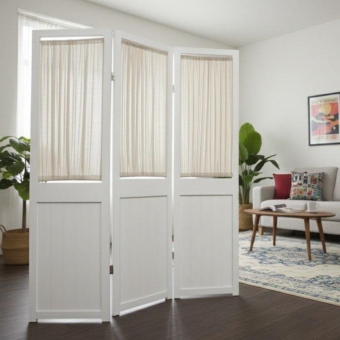 【新品・未使用】　シャビーウッドファニチャー　パーテーション　3連　完成品