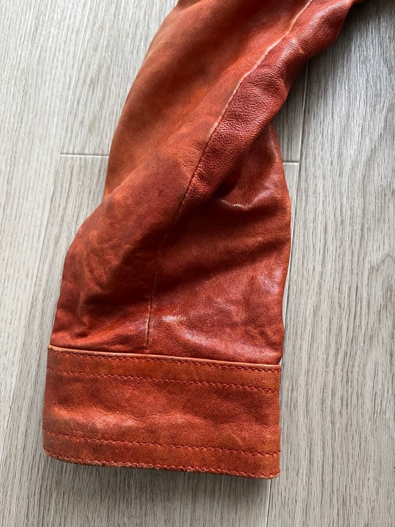 DOLCE & GABBANA ラムスキンレザージャケット　44