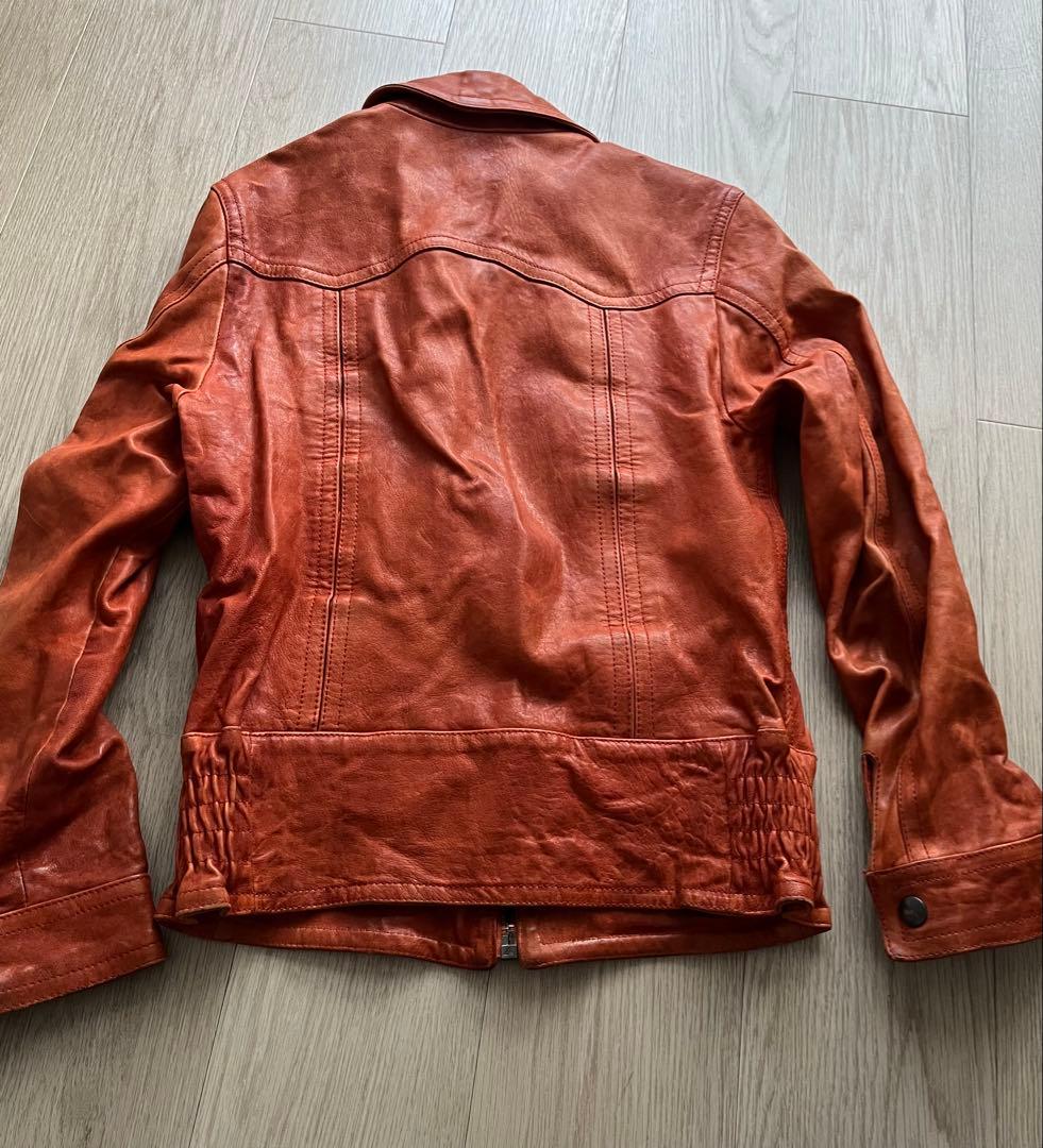 DOLCE & GABBANA ラムスキンレザージャケット　44