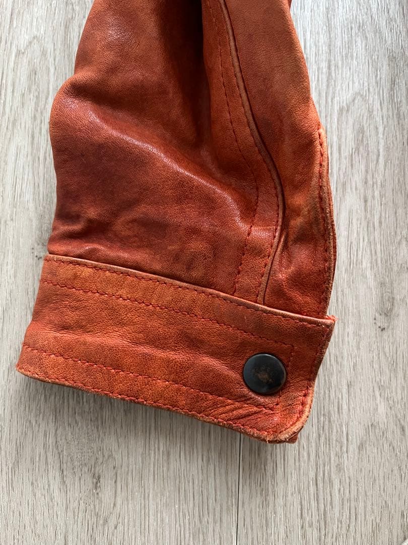 DOLCE & GABBANA ラムスキンレザージャケット　44