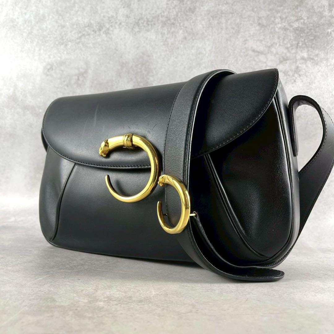 ルイス様　Cartier カルティエ　ショルダーバッグ　パンテール　レザー