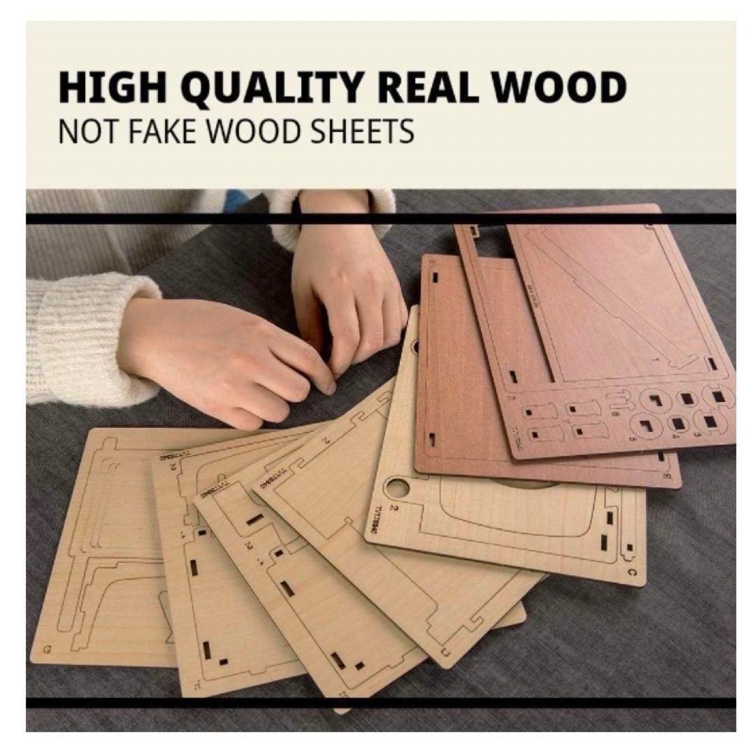 【新品未使用】パズル 完全機能木製3Dパズル スマホテレビ DIYキット 大人用