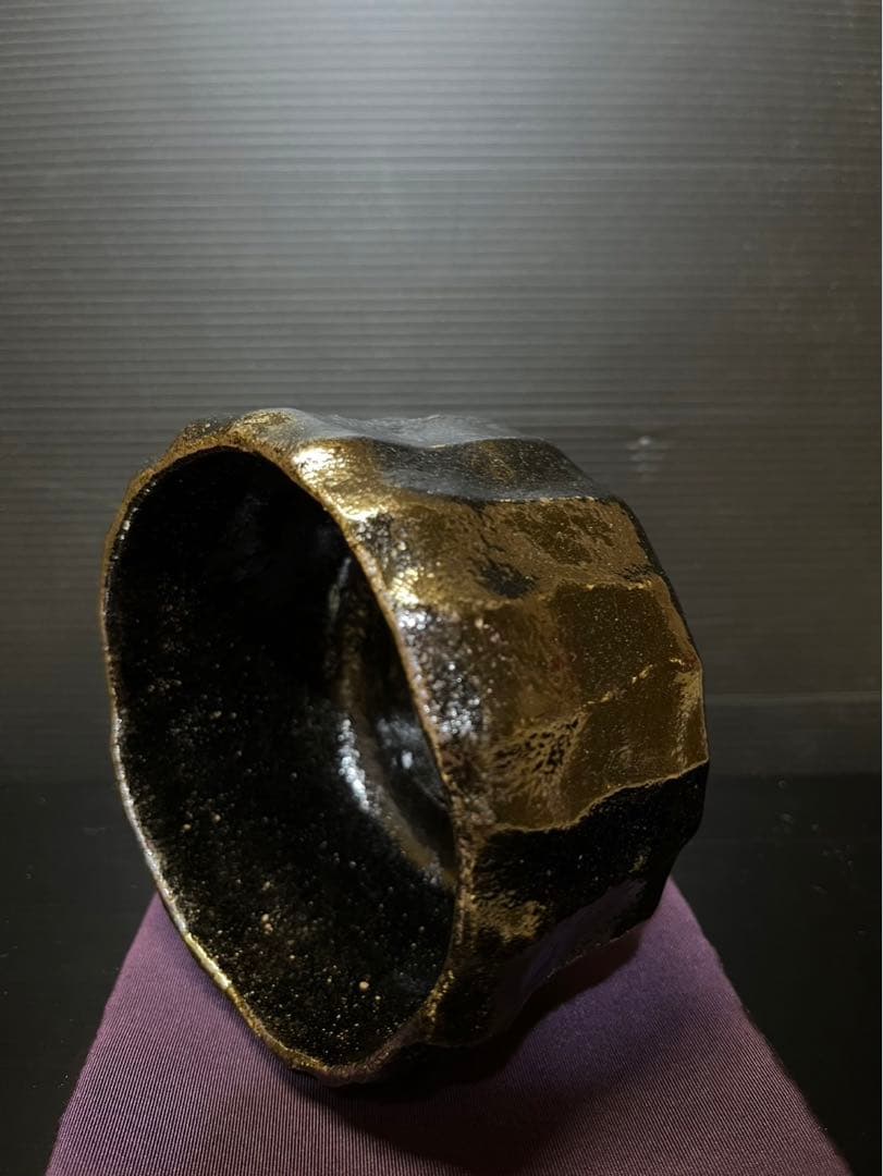 吉倉虚白（休祥庵）手造　黒茶碗