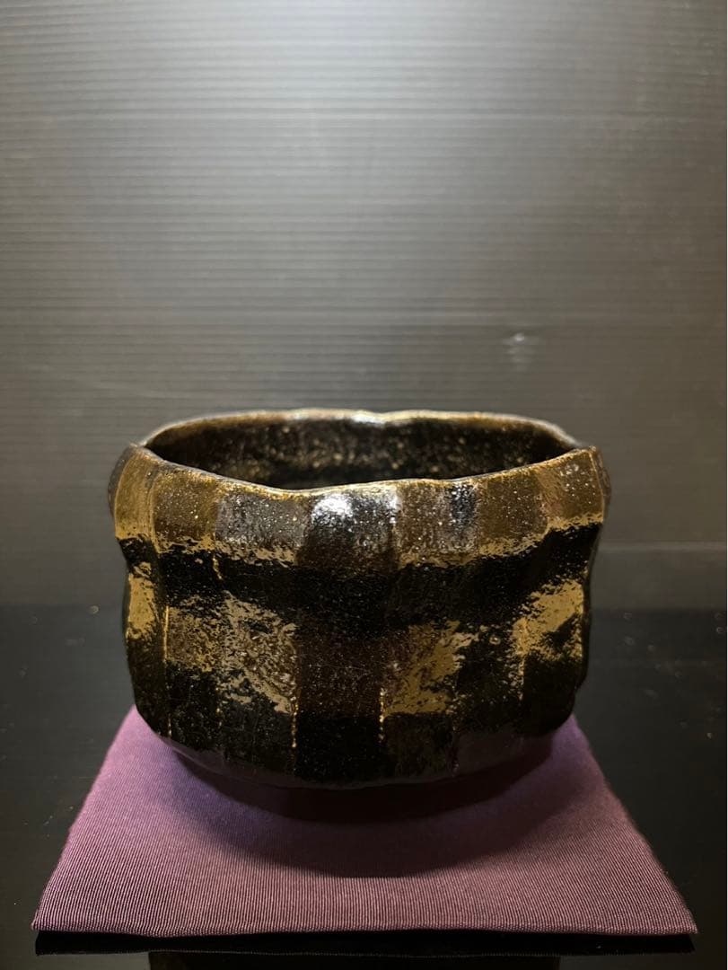 吉倉虚白（休祥庵）手造　黒茶碗
