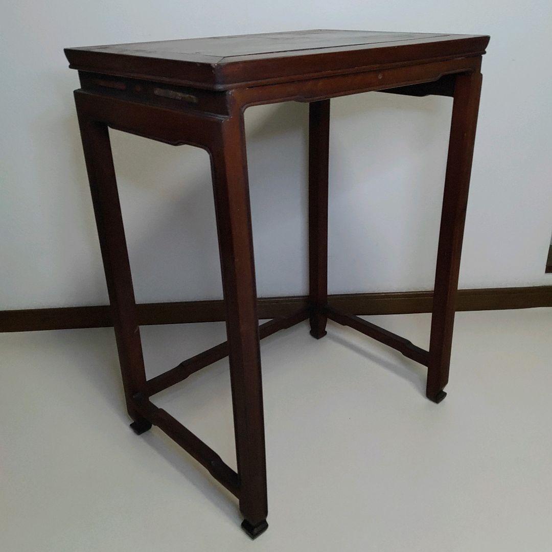 中国家具 唐木家具 銘木花梨 サイドテーブル