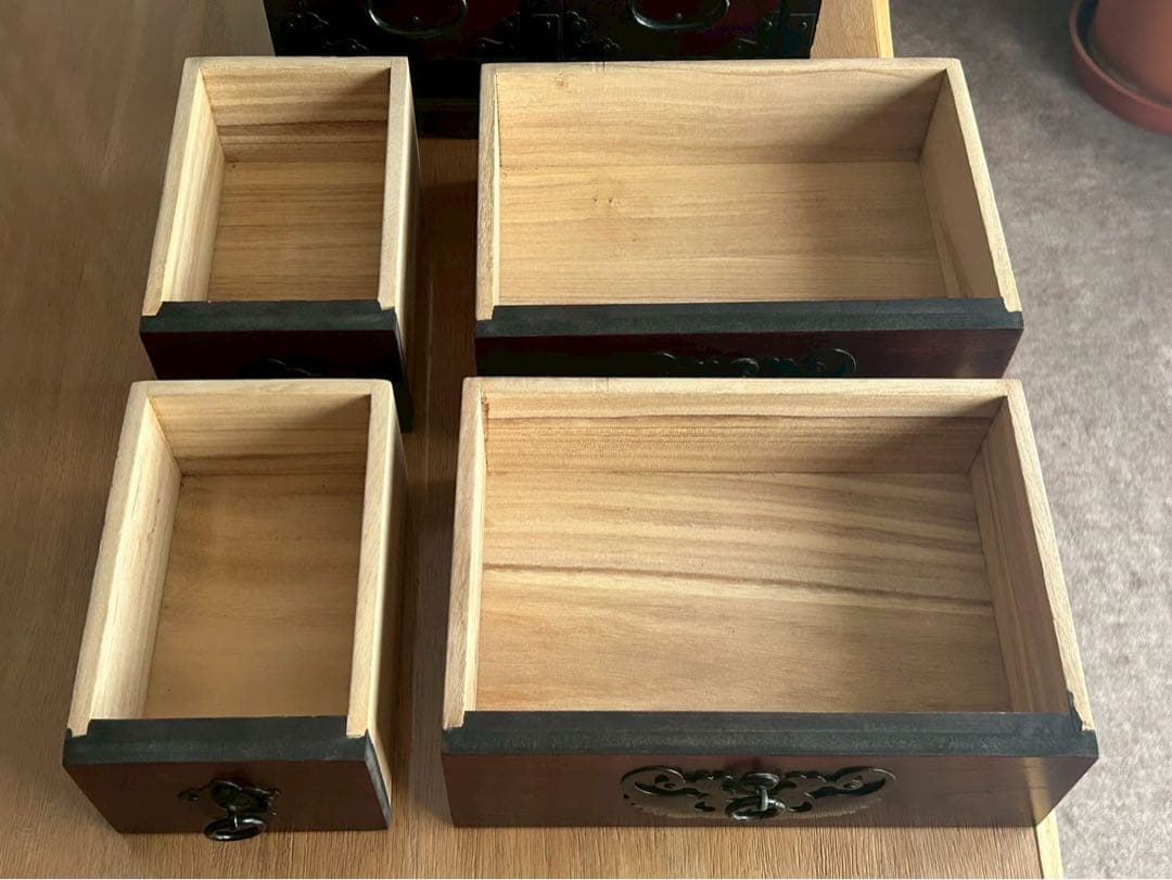 【希少】仙台箪笥、小箪笥・扉箪笥（金具装飾）