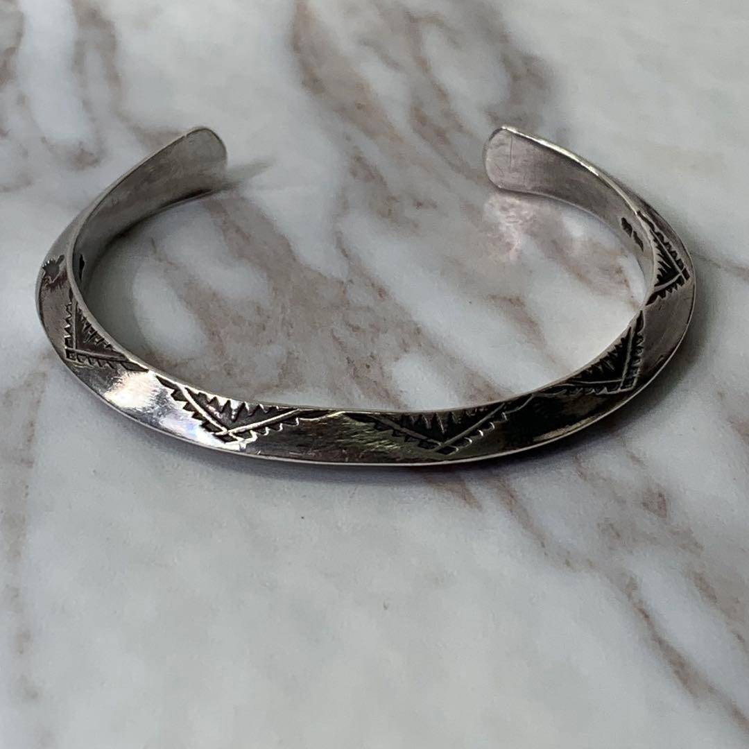 Dear Blossom トライアングルバングル silver刻印 ナバホ