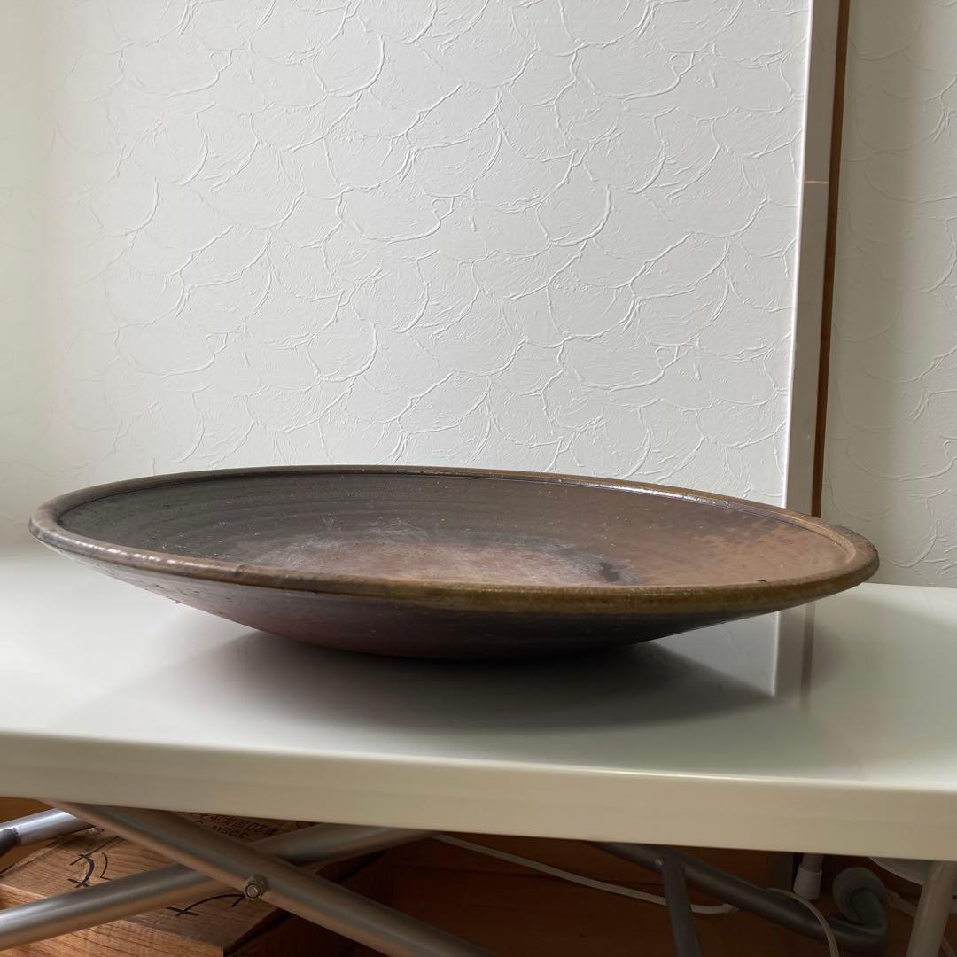 備前焼　大皿　径57cm　窯変　胡麻　飾り皿　特大サイズ
