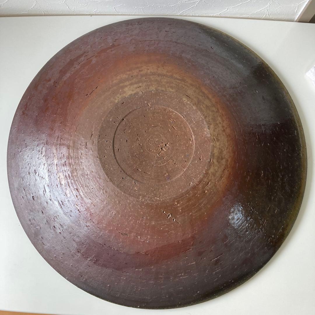 備前焼　大皿　径57cm　窯変　胡麻　飾り皿　特大サイズ