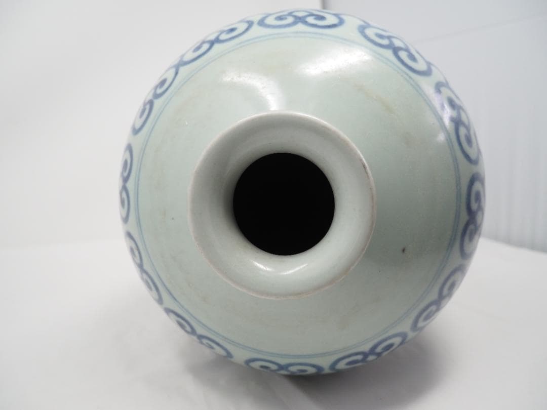 青花　染付　鳳凰紋　梅瓶　麒麟　中国　中華