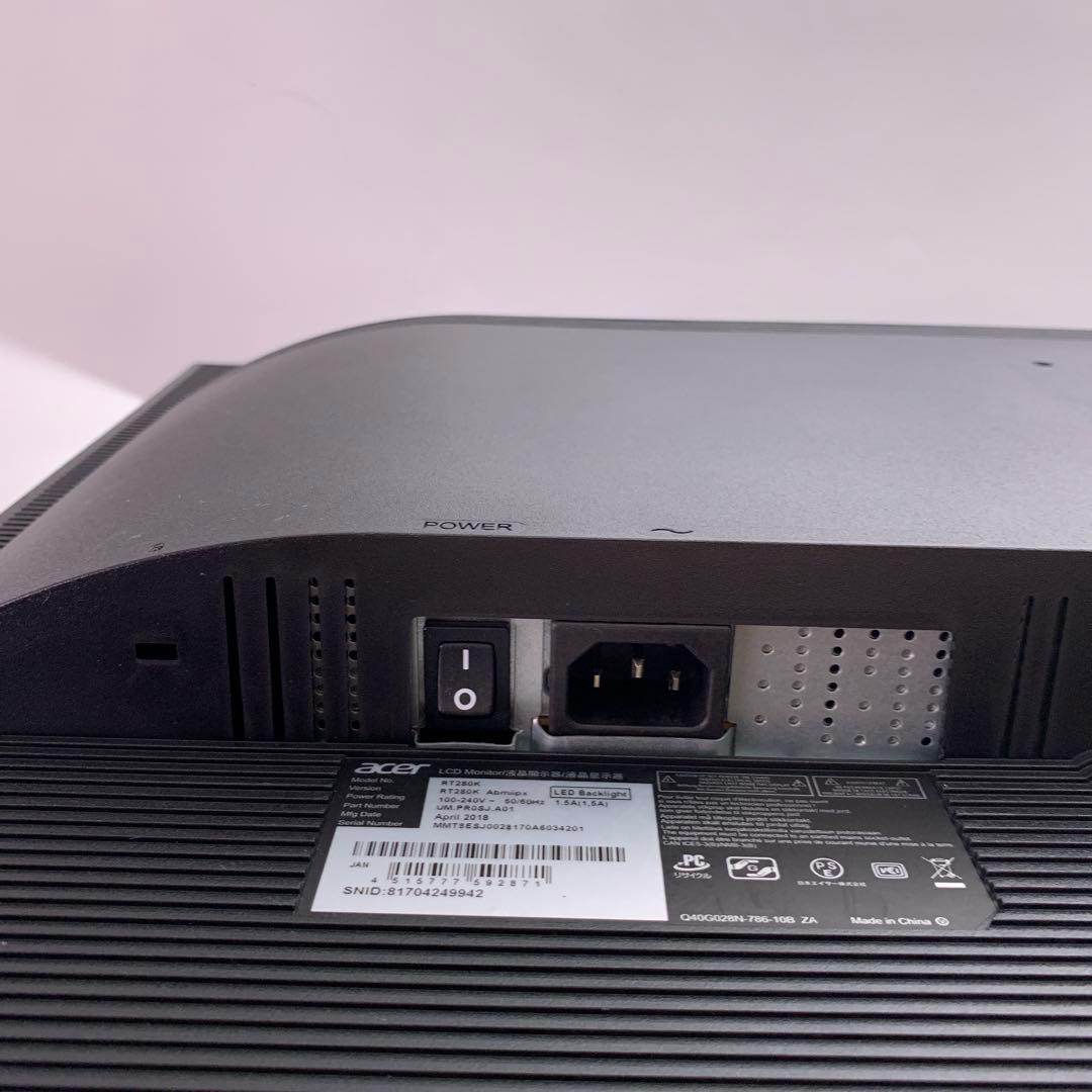 PS4 pro対応 Acer ゲーミングモニター 4K HDR ディスプレイ