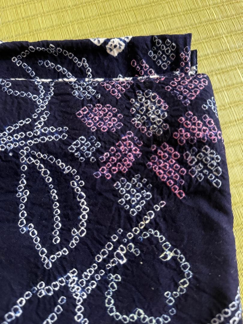 ネイビー花柄浴衣・