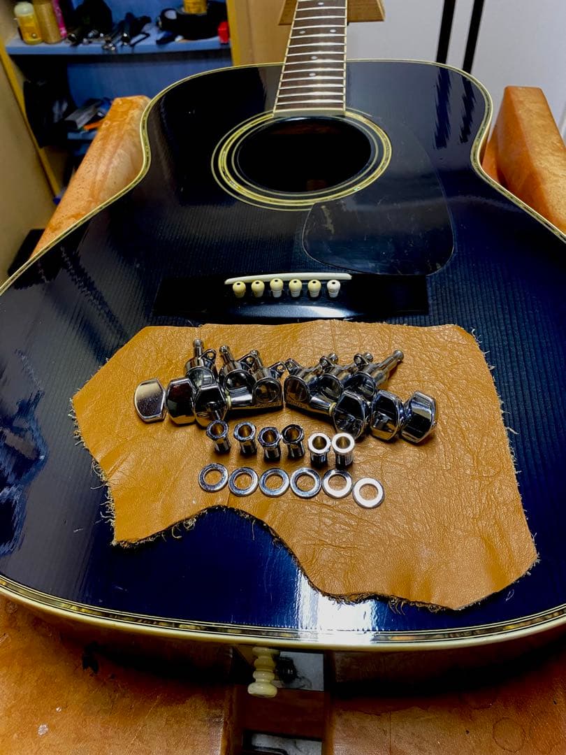 90’代モーリスMF50　スプルース単板、ペグGOTOHクリーニング済HC付