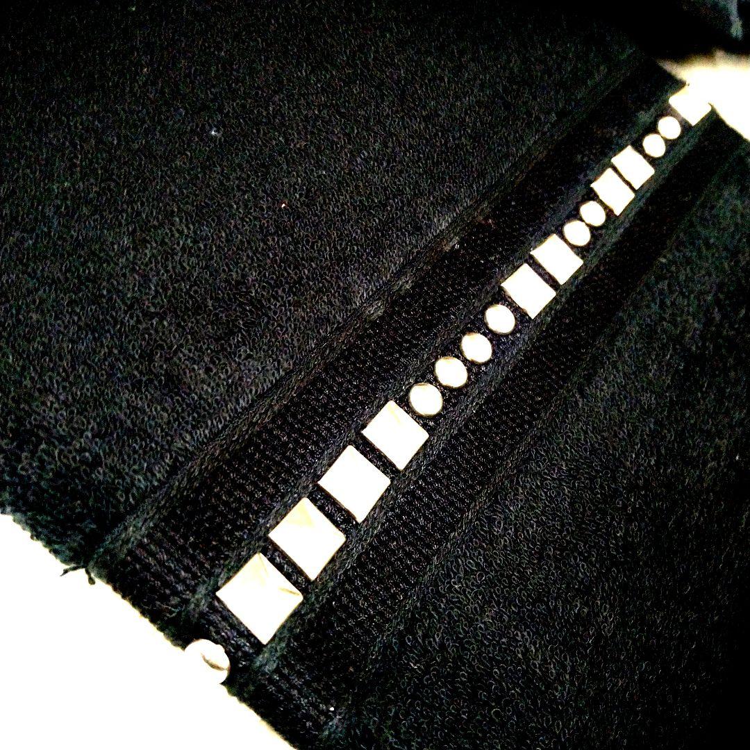 新品　DIESEL　２枚セットスタッズ付き黒バスタオル 　ハンドタオル大