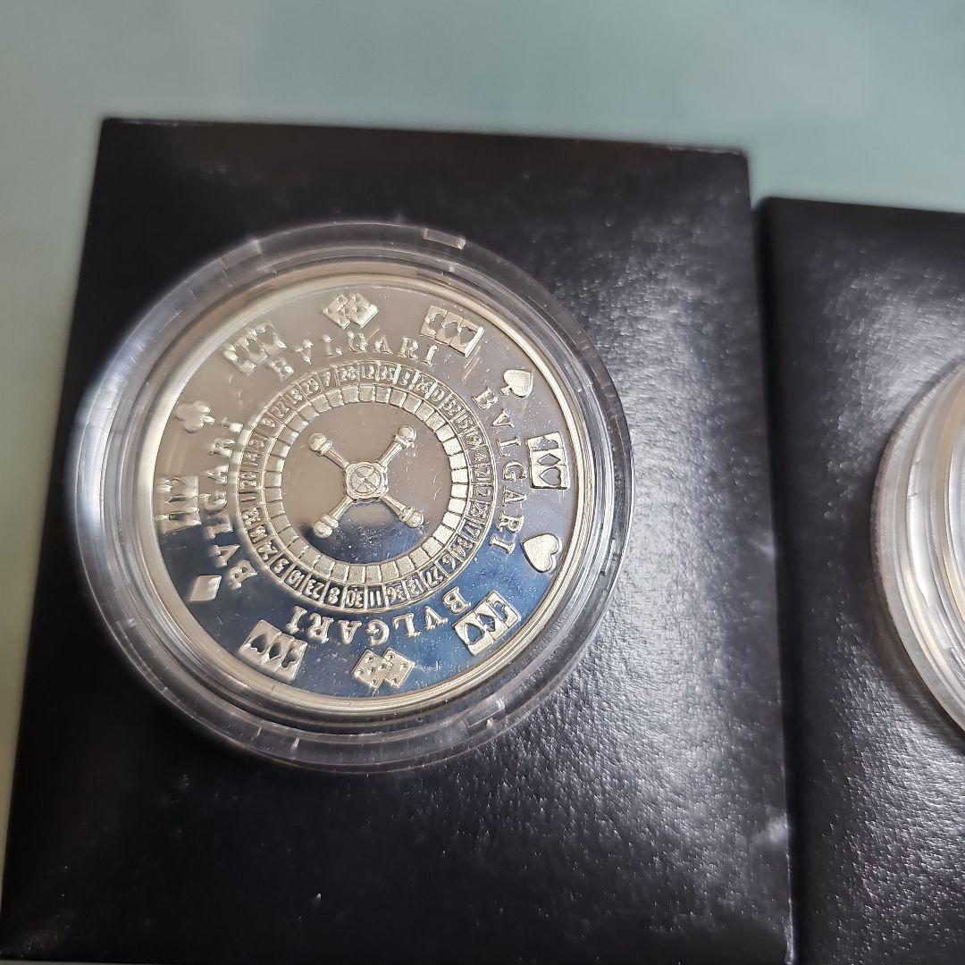 ラスベガスBVLGARI限定 サイコロデザイン金貨・銀貨2枚セット　シルバー高騰