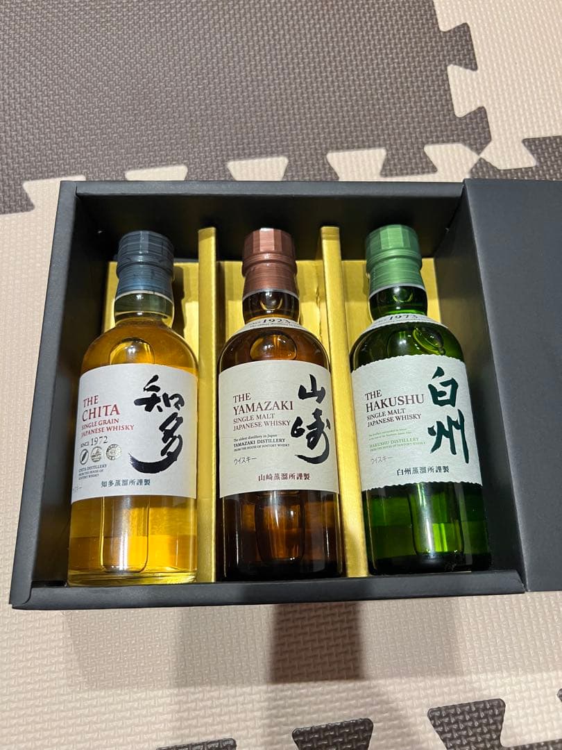 山崎、白州、知多の3本セット。 お祝い品にどうぞ。