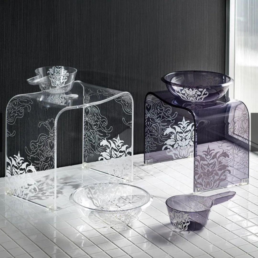 定価15400円新品未使用　アクリル　バスチェア　センコー　サミーラ　完売グレー