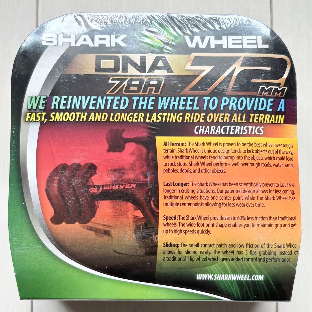 47☆新品 未開封☆シャークウィール 72mm 78a ブラック