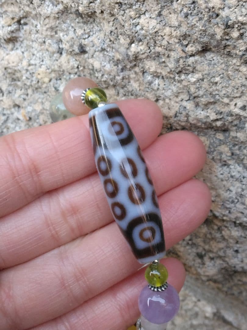 完全無欠❇二十一眼天珠Ⅰ⭐白天珠Ⅰ天珠ブレスレットⅠ