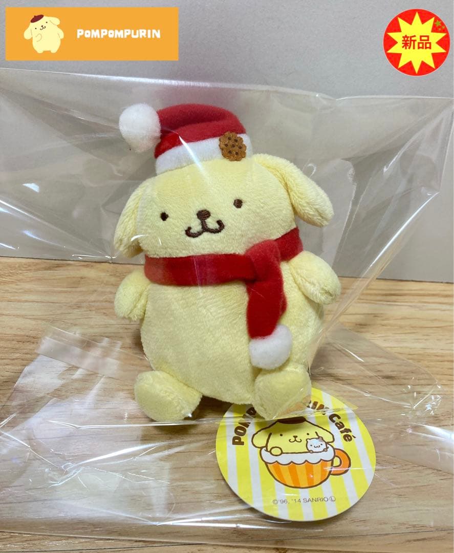 ポムポムプリン マスコットぬいぐるみ ポムポムプリンカフェ クリスマス マフラー