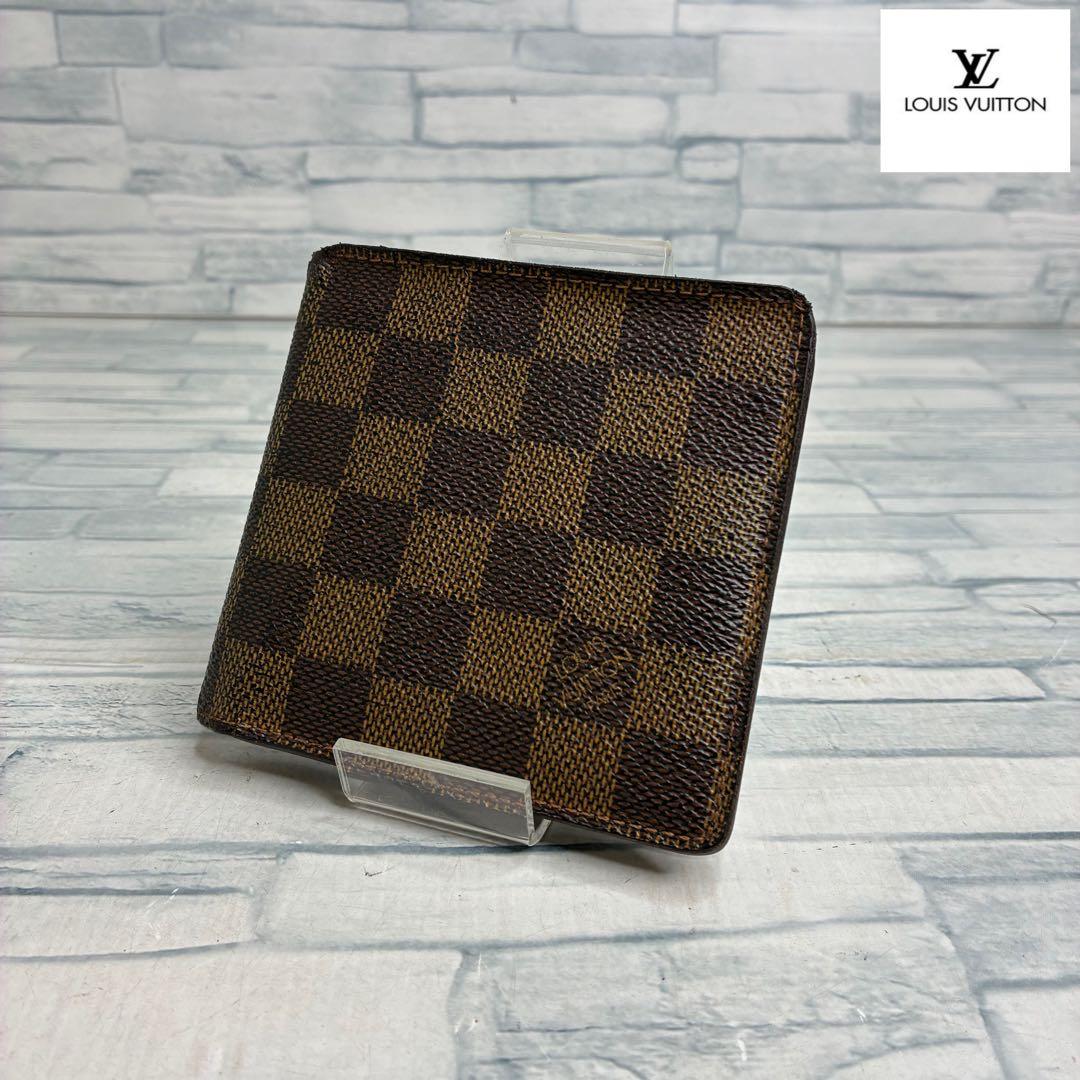 美品　55 LOUIS VUITTON ルイヴィトン　ダミエ　二つ折り財布