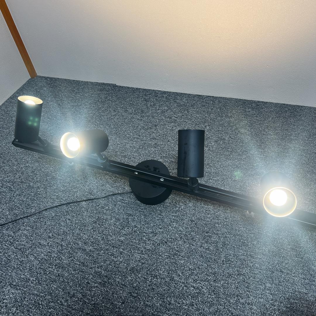 【美品】無印良品　MJ-1603 スポットライト 4灯式 黒