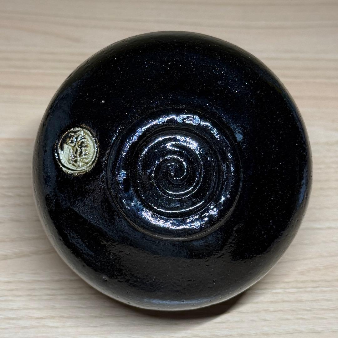 楽焼 佐々木昭楽 長次郎写 大黒 黒楽 茶碗 抹茶碗 楽茶碗 茶道具 共箱共布栞