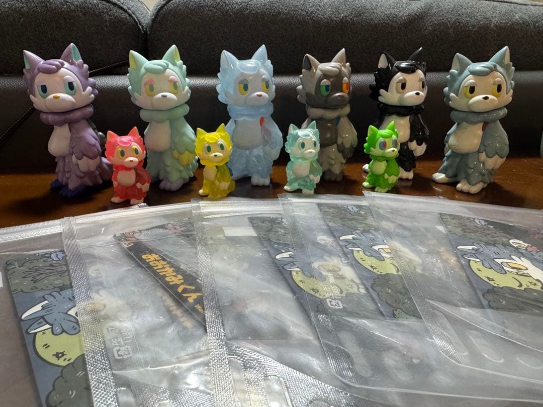 おおかみくん ソフビ 6+4体　ゲームカラーグレー　ブラック　ICE ゆめ　他