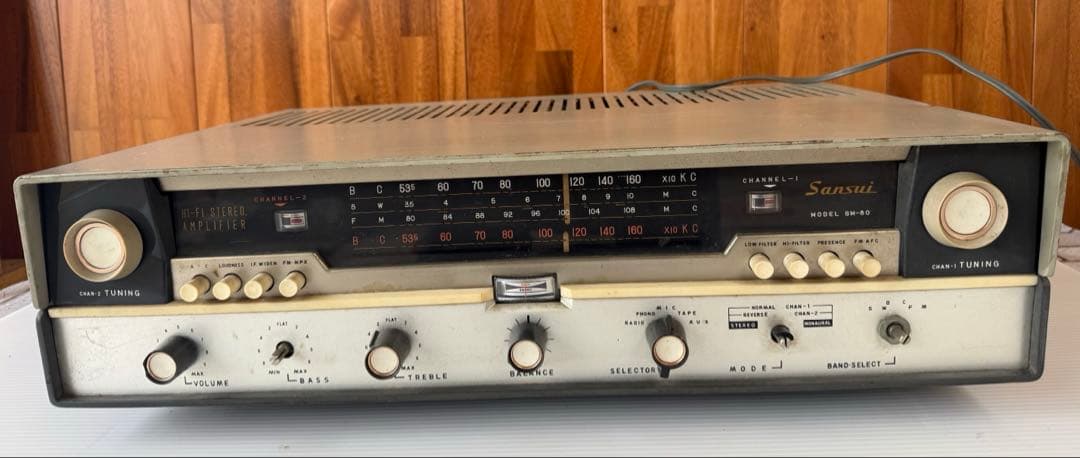 サンスイ SM-80 管球式チューナーアンプレシーバー 真空管アンプ(a47)