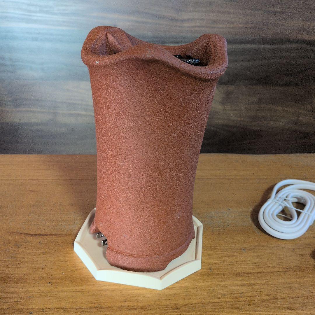 美品　朱泥 電気涼炉 煎茶風炉 電熱器 煎茶道具　茶道具　炭型 ヒーター