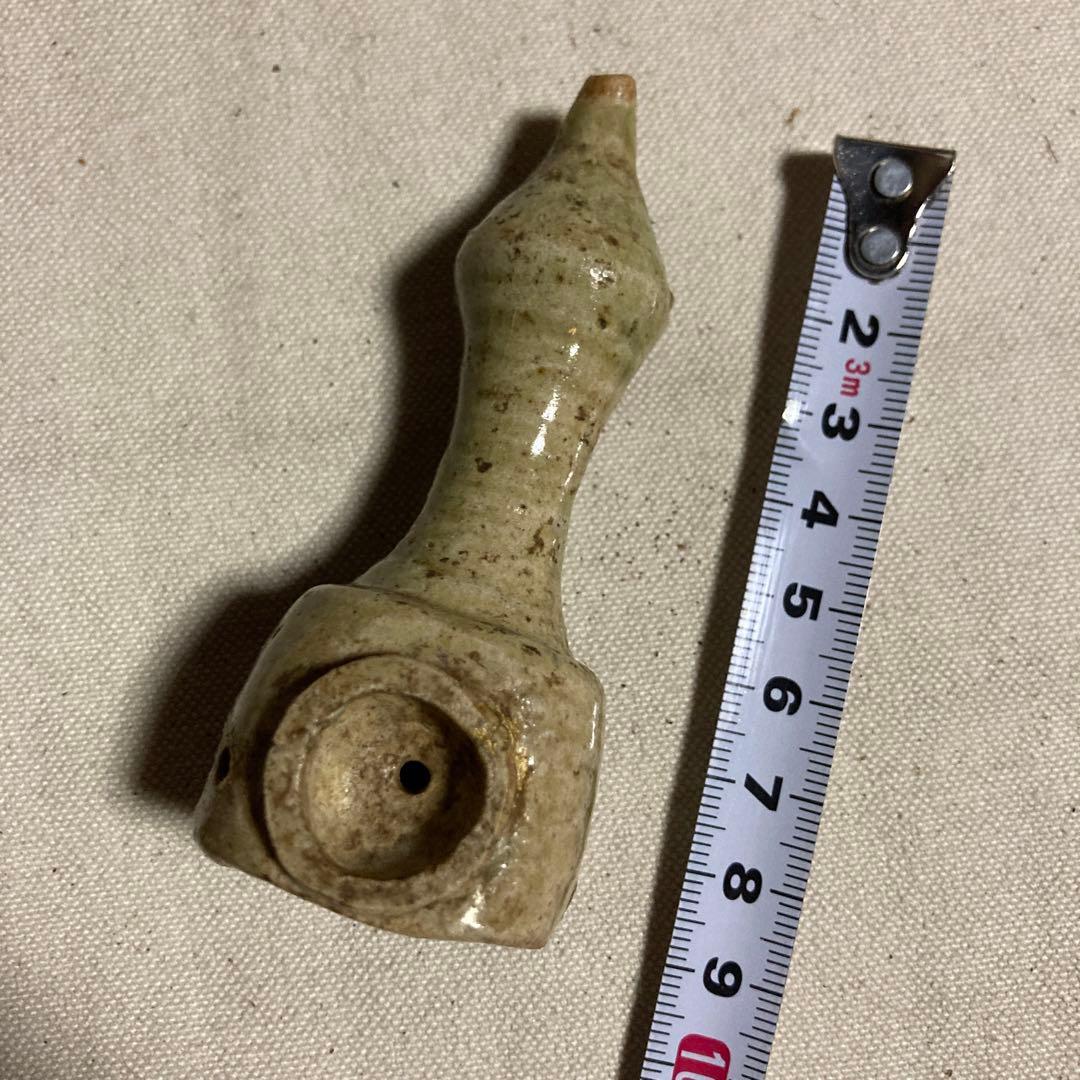 織部焼　煙管　陶器製 茶道具 木箱付き