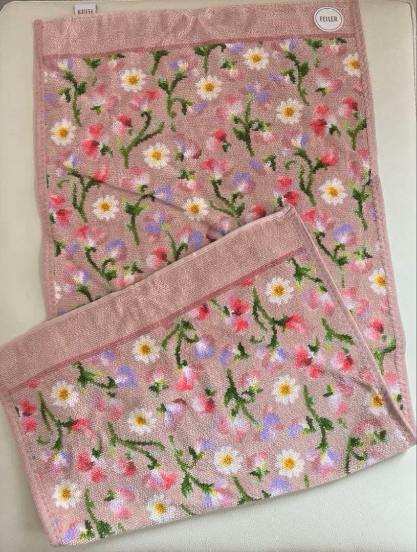 【新品】FEILER フェイラー　スウィートスイートピー　ハンドタオル　80cm