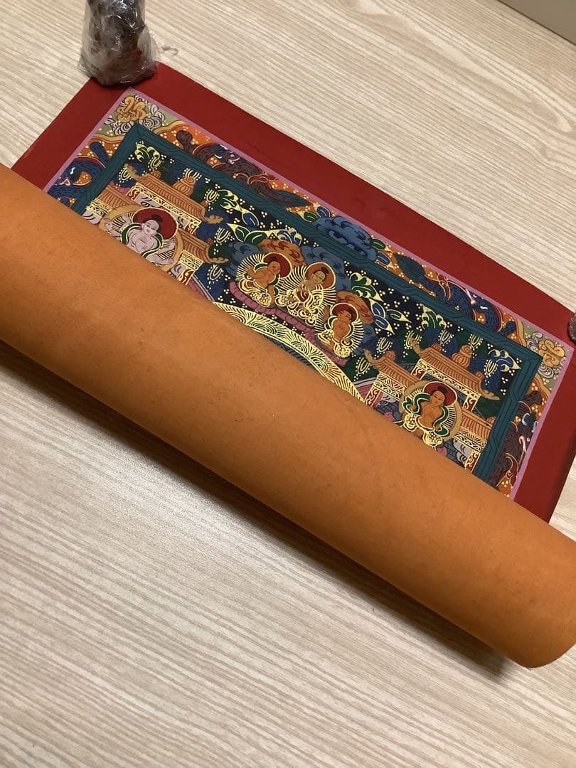 《 チベット密教　新品　1点物 》 手描き　曼荼羅　仏陀　釈迦　仏画　仏教　e6