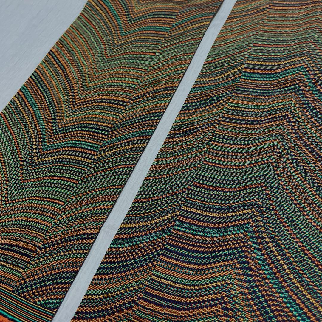 【中古品☆正絹】美品！本場筑前！博多織　半幅帯　リバーシブル