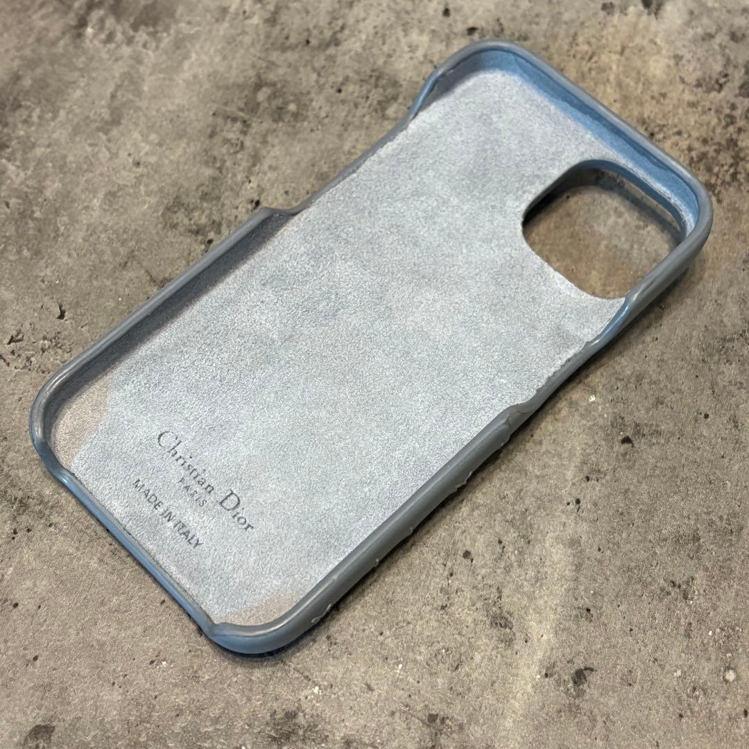 ディオール DIOR iPhone14 スマホケース ブルーグレー　正規品