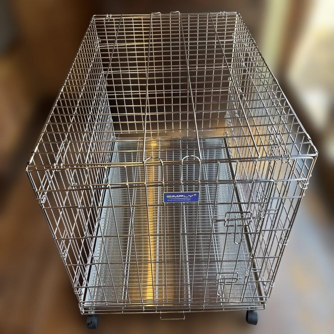 【SIMPLY+】 ステンレス製大型ペットケージ