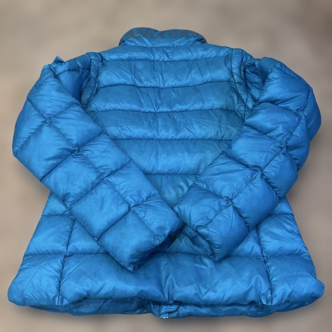 パーリーゲイツPG 青緑色ダウンジャケット　ロゴ入り　袖着脱可　ダウンベスト　M