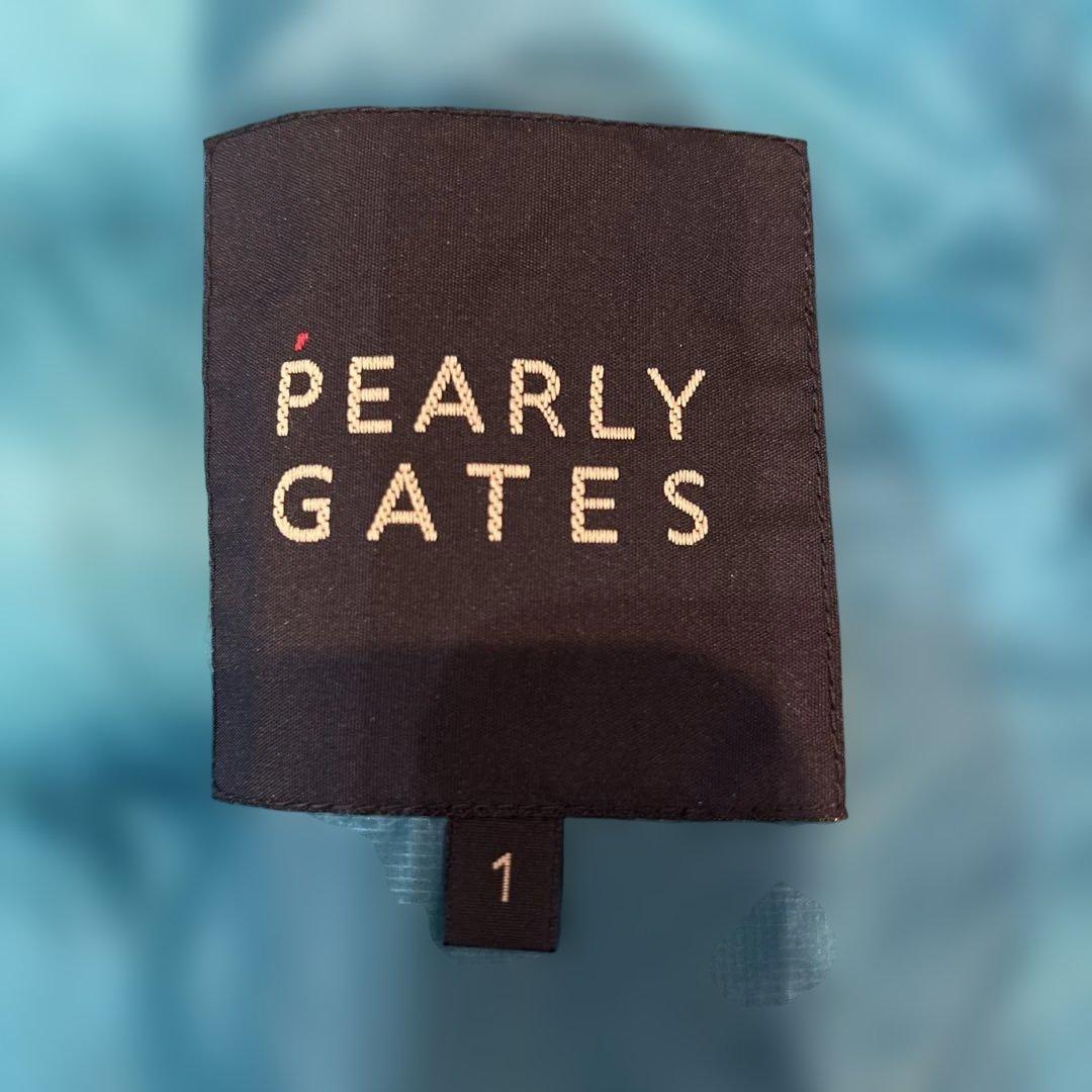 パーリーゲイツPG 青緑色ダウンジャケット　ロゴ入り　袖着脱可　ダウンベスト　M