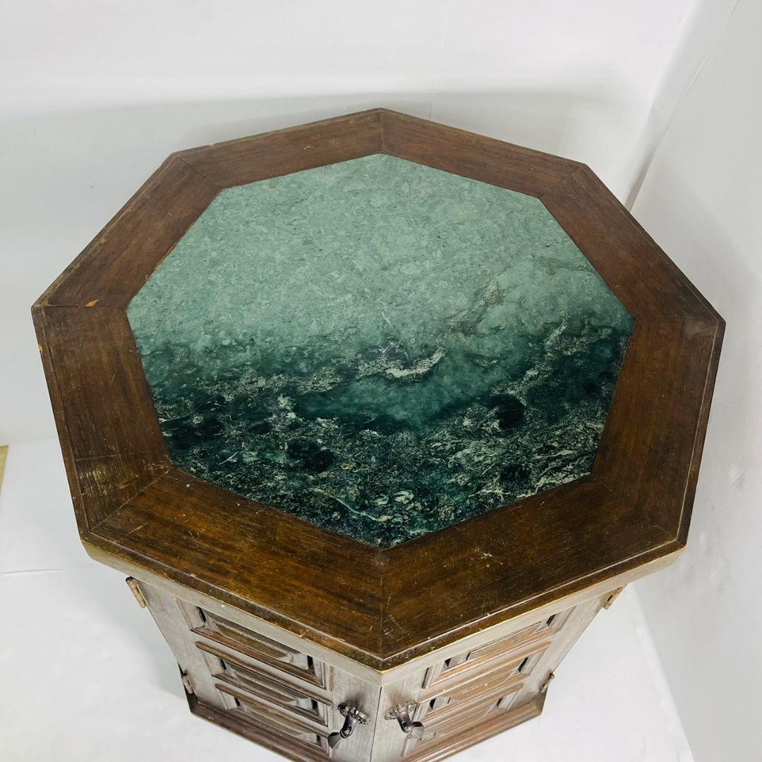 アンティーク オクタゴンサイドテーブル