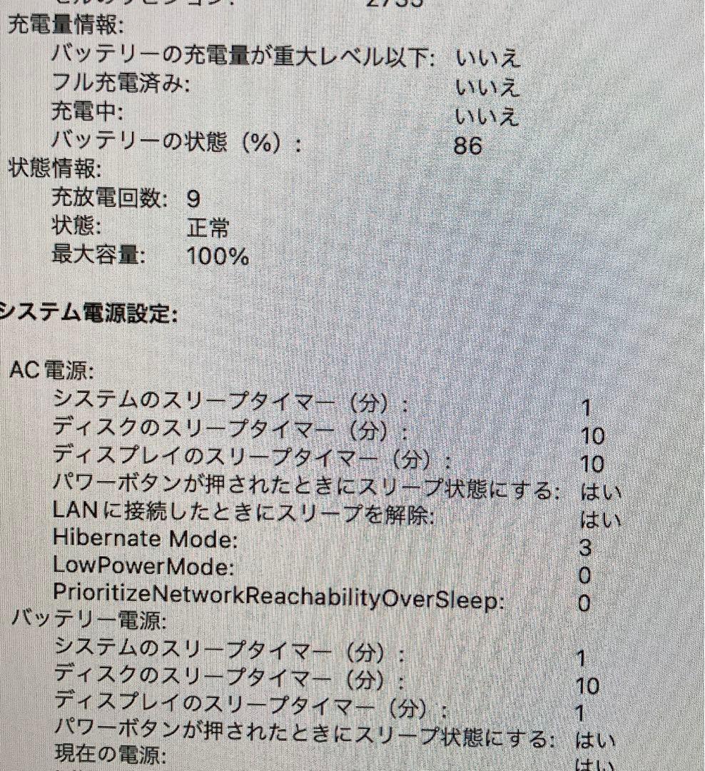 【極美品】放電9回 容量100% 16GB MacBook Air m1