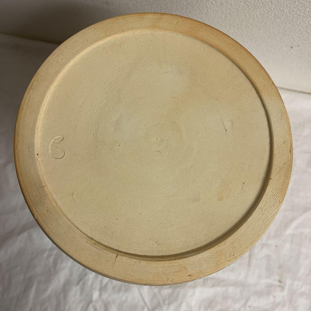 萩焼　玉祖窯　植木華城絵付　手焙り　壱對　長期保管品