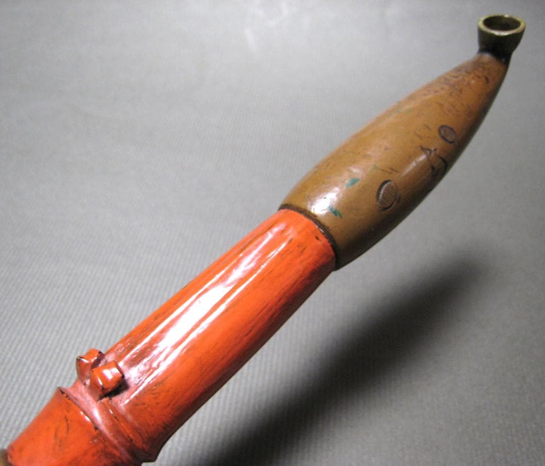 煙管　時代物　けんか煙管　29ｃｍ　喫煙具　恵比寿　鼠　小判　人物　戎　彫金